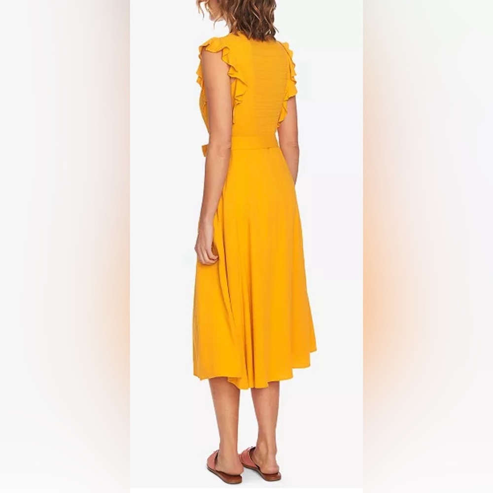 1.STATE Ruffled Midi Dress size M - Picture 2 of 6